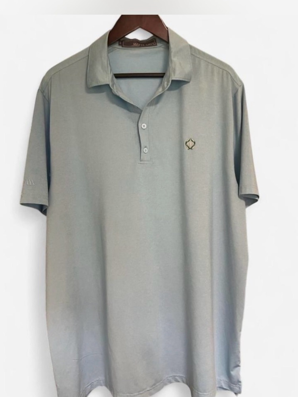 Matte Grey Blue Memorial Tournament Golf Performance Polo Shirt Men’s 2XL